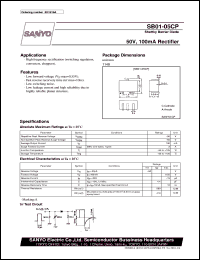 datasheet for SB01-05CP by SANYO Electric Co., Ltd.