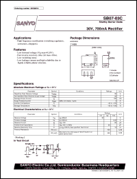 datasheet for SB07-03C by SANYO Electric Co., Ltd.