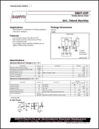 datasheet for SB07-03P by SANYO Electric Co., Ltd.