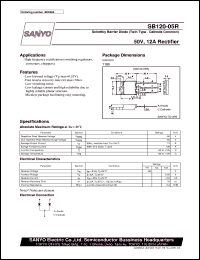 datasheet for SB120-05R by SANYO Electric Co., Ltd.