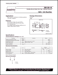 datasheet for SB120-18 by SANYO Electric Co., Ltd.