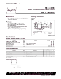 datasheet for SB160-09R by SANYO Electric Co., Ltd.