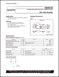 datasheet for SB200-09 by SANYO Electric Co., Ltd.