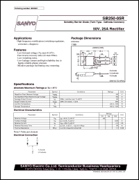 datasheet for SB250-05R by SANYO Electric Co., Ltd.