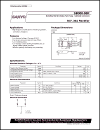 datasheet for SB300-05R by SANYO Electric Co., Ltd.