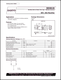 datasheet for SB300-09 by SANYO Electric Co., Ltd.