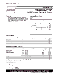datasheet for SVC203SPA by SANYO Electric Co., Ltd.
