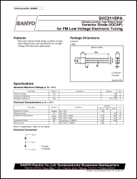 datasheet for SVC211SPA by SANYO Electric Co., Ltd.