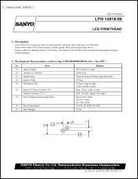 datasheet for LPH-14918-09 by SANYO Electric Co., Ltd.