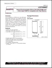 datasheet for LC374500ST by SANYO Electric Co., Ltd.