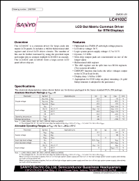 datasheet for LC4102C by SANYO Electric Co., Ltd.