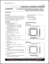 datasheet for LC72341G by SANYO Electric Co., Ltd.