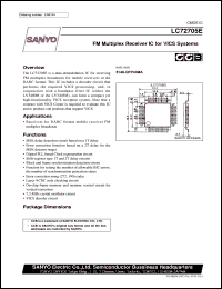 datasheet for LC72705E by SANYO Electric Co., Ltd.