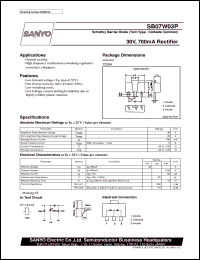 datasheet for SB07W03P by SANYO Electric Co., Ltd.