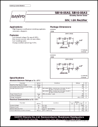 datasheet for SB10-05A2 by SANYO Electric Co., Ltd.