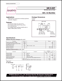 datasheet for SB10-09P by SANYO Electric Co., Ltd.