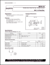datasheet for SB10-18 by SANYO Electric Co., Ltd.
