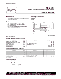 datasheet for SB10-18K by SANYO Electric Co., Ltd.