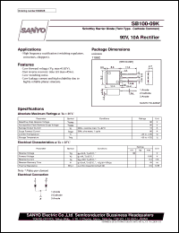 datasheet for SB100-09K by SANYO Electric Co., Ltd.