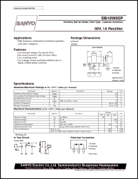 datasheet for SB10W05P by SANYO Electric Co., Ltd.