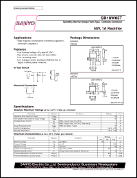 datasheet for SB10W05T by SANYO Electric Co., Ltd.