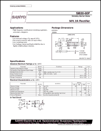 datasheet for SB20-05F by SANYO Electric Co., Ltd.