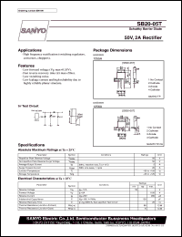 datasheet for SB20-05T by SANYO Electric Co., Ltd.