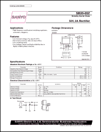 datasheet for SB20-05Z by SANYO Electric Co., Ltd.