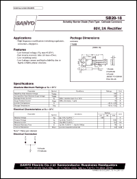 datasheet for SB20-18 by SANYO Electric Co., Ltd.
