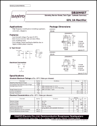 datasheet for SB20W05T by SANYO Electric Co., Ltd.