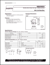 datasheet for SB20W05V by SANYO Electric Co., Ltd.