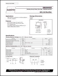 datasheet for SB20W05Z by SANYO Electric Co., Ltd.