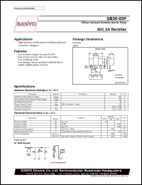 datasheet for SB30-03P by SANYO Electric Co., Ltd.