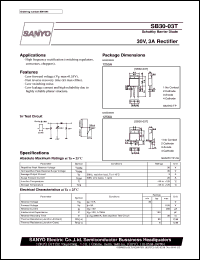 datasheet for SB30-03T by SANYO Electric Co., Ltd.