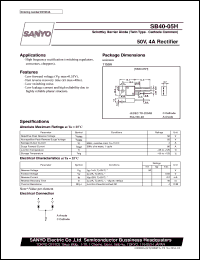 datasheet for SB40-05H by SANYO Electric Co., Ltd.