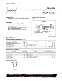 datasheet for SB40-05J by SANYO Electric Co., Ltd.