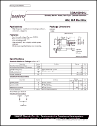 datasheet for SB100-04J by SANYO Electric Co., Ltd.