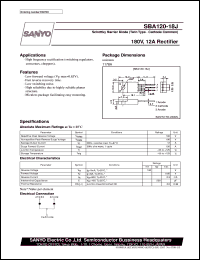 datasheet for SBA120-18J by SANYO Electric Co., Ltd.