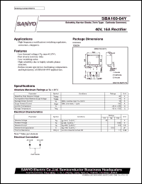 datasheet for SBA160-04Y by SANYO Electric Co., Ltd.
