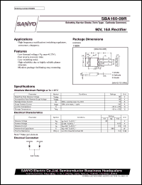 datasheet for SBA160-09R by SANYO Electric Co., Ltd.
