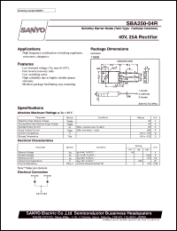 datasheet for SBA250-04R by SANYO Electric Co., Ltd.