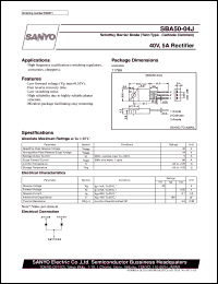 datasheet for SBA50-04J by SANYO Electric Co., Ltd.
