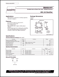 datasheet for SBA50-04Y by SANYO Electric Co., Ltd.
