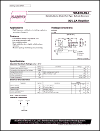datasheet for SBA50-09J by SANYO Electric Co., Ltd.