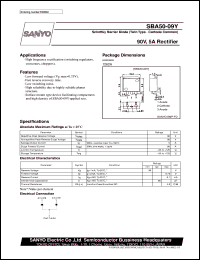 datasheet for SBA50-09Y by SANYO Electric Co., Ltd.