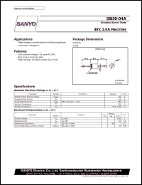 datasheet for SB30-04A by SANYO Electric Co., Ltd.