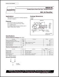 datasheet for SB30-09 by SANYO Electric Co., Ltd.