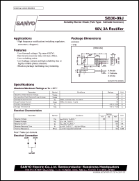 datasheet for SB30-09J by SANYO Electric Co., Ltd.