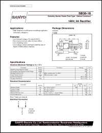 datasheet for SB30-18 by SANYO Electric Co., Ltd.