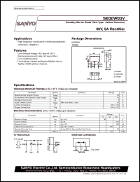 datasheet for SB30W03V by SANYO Electric Co., Ltd.